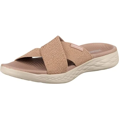 Afbeelding van Skechers On the go 600 Glinsterende damessandalen