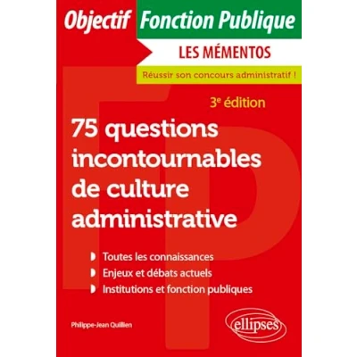 Afbeelding van 75 QUESTIONS INCONTOURNABLES DE CULTURE ADMINISTRATIVE