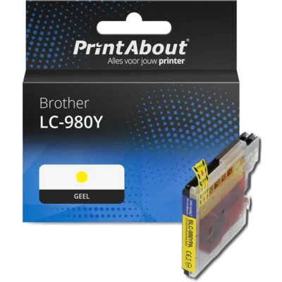 Afbeelding van Huismerk Brother LC 980Y Inktcartridge Geel