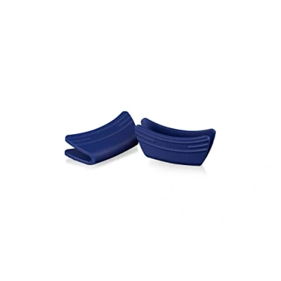 Image de Le Creuset Set de 2 poignées, Silicone, Adaptables, Résistantes à la Chaleur Jusqu&#039;à 250C, Azure, 42813002200000