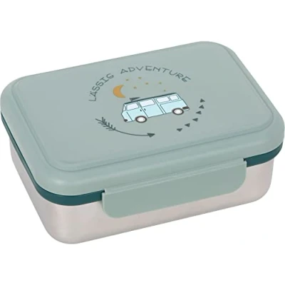 Image de LÄSSIG Boîte à déjeuner Pour enfant en acier inoxydable Durable école maternelle et bus d&#039;aventure