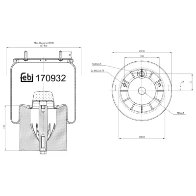 Afbeelding van Febi Bilstein Veerbalg 170932