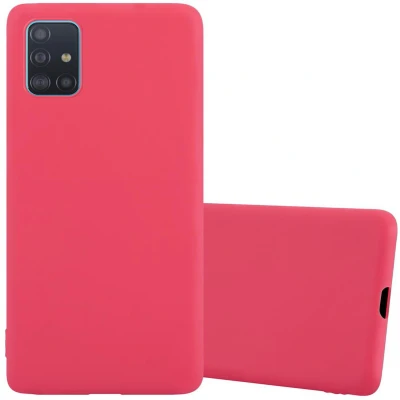 Afbeelding van Cadorabo Hoesje geschikt voor Samsung Galaxy A51 5G in CANDY ROOD Beschermhoes gemaakt van flexibel TPU silicone Case Cover