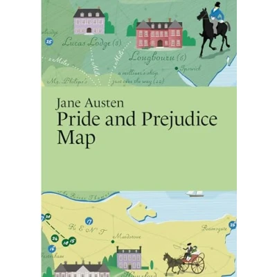 Afbeelding van Literary Maps Series Jane Austen, Pride and Prejudice Map
