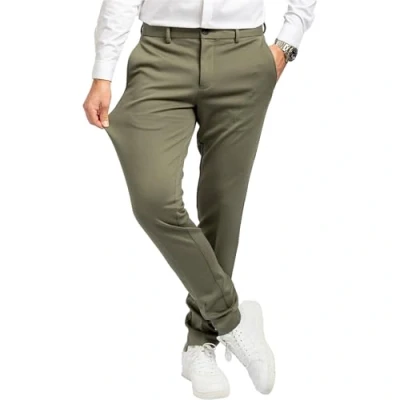 Afbeelding van TeeShoppen Herren Kleding Broeken Formeel Olijf 27/30