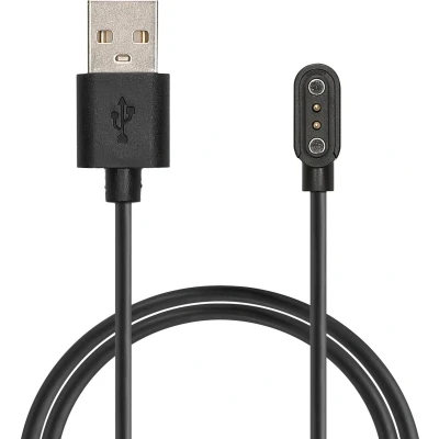Afbeelding van kwmobile USB oplaadkabel geschikt voor CMF by Nothing Watch Pro (D395) kabel Laadkabel smartwatch in zwart