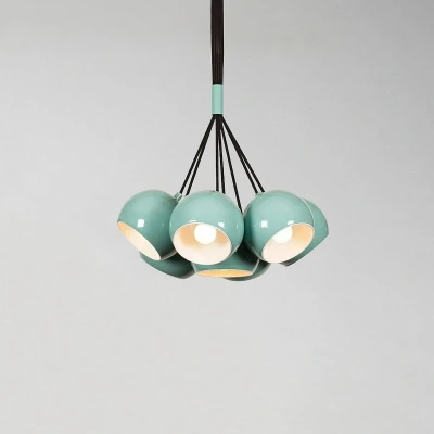 Afbeelding van Hanglamp Sivani MR 629, turquoise, metaal 7 lamps bundel