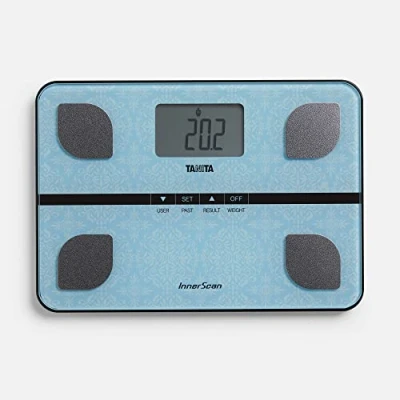 Afbeelding van TANITA BC 732 Compacte gezinssamenstellingsweegschaal, compact, glas, paisley, lichtblauw