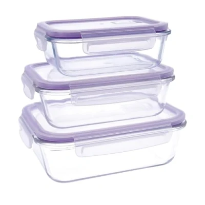 Afbeelding van Set Lunchboxen Quid Frost (3 pcs) Transparant Glas 3 Onderdelen