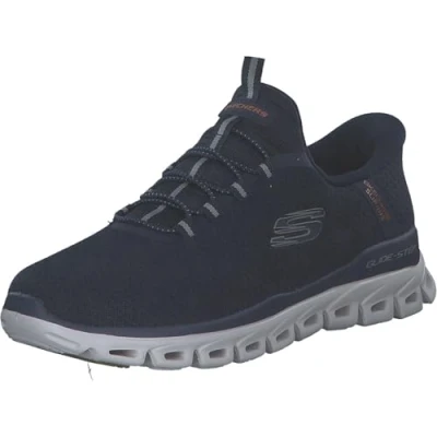 Image de Skechers Baskets mains libres Glide Step Noxus pour homme, bleu marine, 46 EU