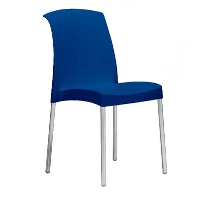 Afbeelding van Design kantinestoel of tuinstoel Jenny Blauw