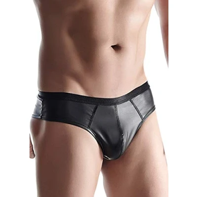 Afbeelding van LINGERIE OUTLET Wetlook Brazilian Style Briefs for Men black XL