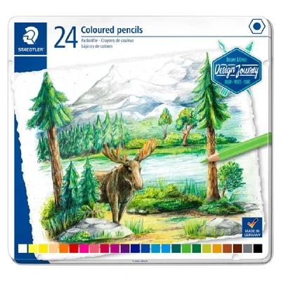 Image de Crayons de couleur adultes boîte métal Staedtler Multicolore