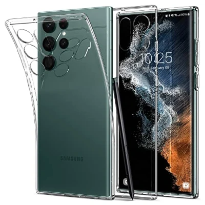 Afbeelding van Spigen Liquid Crystal TPU Back Cover Transparant Samsung Galaxy S22 Ultra