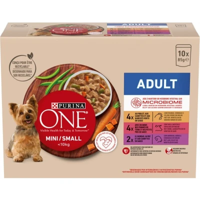 Afbeelding van purina one dog natvoer adult rund, kip en lam