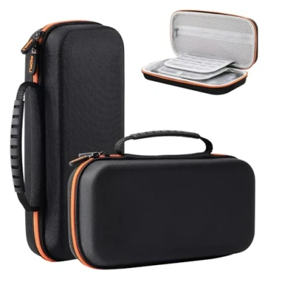 Afbeelding van Lmcpa Draagtas voor nintendo switch 2 2025 console, reistas met 20 spelpatronen, draagbare harde hoes console en accessoires, Oranje, hoesje