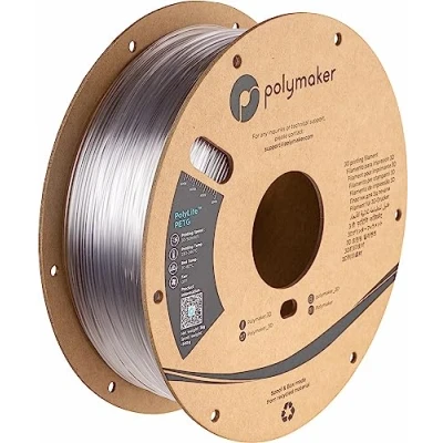 Afbeelding van Polymaker PB01011 PolyLite Filament PETG Hittebestendig, Hoge treksterkte 1.75 mm 1000 g Transparant 1 stuk(s)