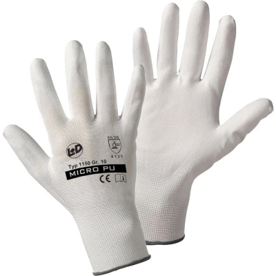 Afbeelding van L+D Micro PU knitted 1150 7 Werkhandschoen Nylon Maat (handschoen): 7, S EN 388 Cat II 1 paar