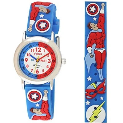 Afbeelding van Ravel Kinderen blauwe superheld tijd leraar horloge (In Engels)