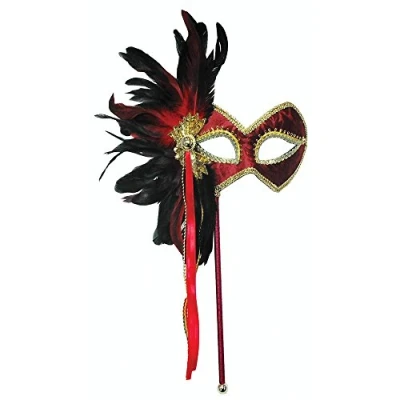 Afbeelding van Bristol Novelty Rood en goud gemaskerd balmasker