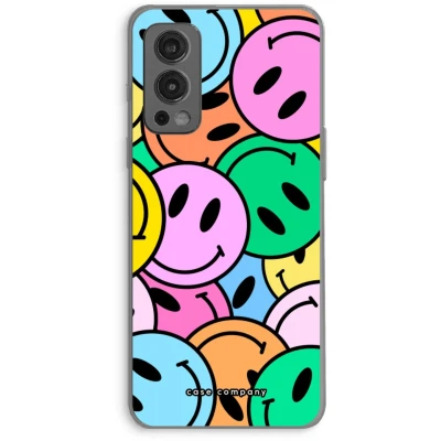 Afbeelding van Case Company® hoesje geschikt voor OnePlus Nord 2 5G Smiley N1 Soft Cover Telefoonhoesje Bescherming aan alle Kanten en Schermrand