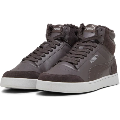 Afbeelding van Puma Shuffle MID Unisex Sneakers hoog, Maat: 45, Flat dark gray/cast iron/cool light gray Leer en imitatieleer