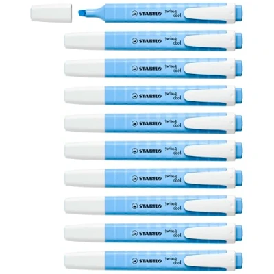 Afbeelding van Markeerstift stabilo swing cool 275/112 pa blauw 10 stuks
