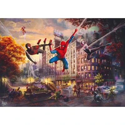 Afbeelding van Schmidt Spiele puzzel Marvel Spider Man and Friends The Ultimate Alliance, Thomas Kinkade, voor volwassenen, 1000 stukjes, 59957