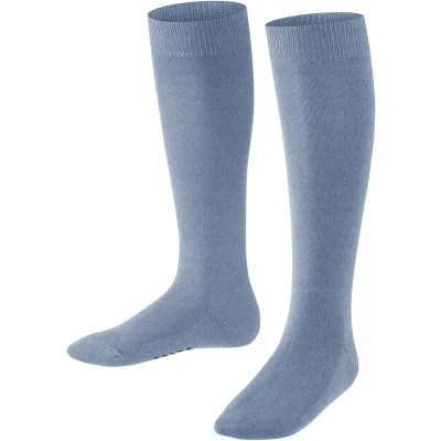 Afbeelding van FALKE Familie uniseks lange sokken voor kinderen, ademend, duurzaam, katoen, versterkt, effen, klassiek, platte teennaad dagelijks gebruik en school, 1 paar, Blauw (Light Jeans 6662) nieuw