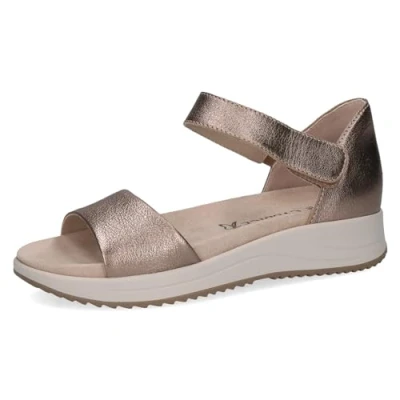 Afbeelding van Caprice Dames 9 28710 42 plateausandalen voor dames, Metalen taupe