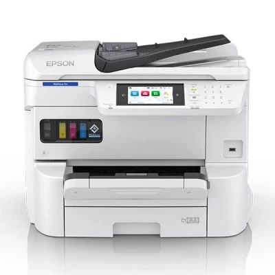 Image de Epson WorkForce Pro EM C7100DWF Imprimante multifonctions couleur jet d&#039;encre A3 (297 x 420 mm) (original) (support) jusqu&#039;à 22 ppm (copie) 25 (impression) 335 feuilles 33.6 Kbits/s Gigabit LAN, Wi Fi(ac), USB 3.0,