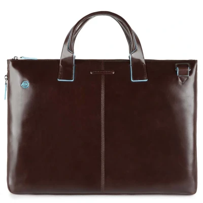 Afbeelding van Piquadro Blue Square Expandable Slim Computer Bag 15.6&quot; mocca
