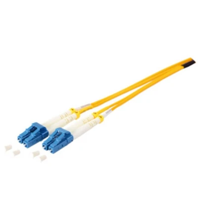 Afbeelding van LC Duplex Optical Fiber Patch kabel Single Mode OS1/OS2 geel 2 meter