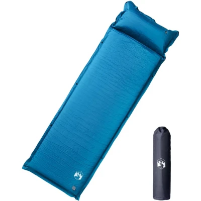 Afbeelding van Kampeermatras met gentegreerd kussen zelfopblazend turquoise