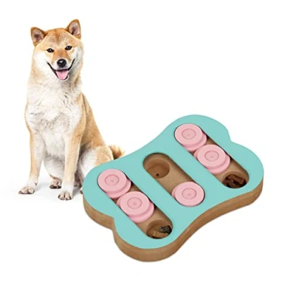 Afbeelding van Relaxdays intelligentie speelgoed hond vulbaar hondenspeelgoed voerpuzzel hersenwerk