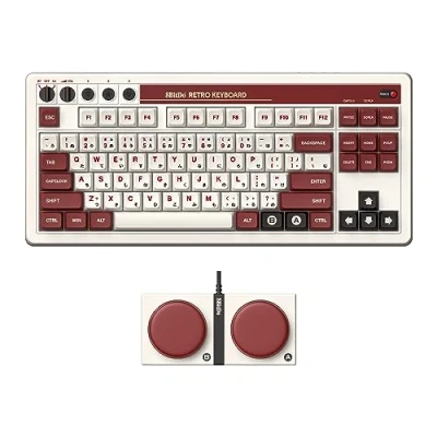Afbeelding van 8BitDo Retro Mechanical Keyboard (Fami Edition) + Dual Super Buttons