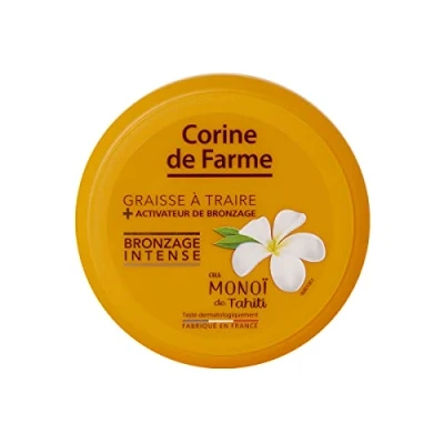 Afbeelding van Corine de Farme Melkvet, bronzing olie + bruinings activator Gebruinde teint zonder zelf bruiner Monoï Tahiti, geur van eilanden Pot 150 ml