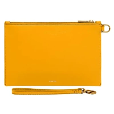 Afbeelding van FOSSIL Utensil zak Wristlet Golden Yellow Donkergeel