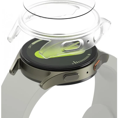 Afbeelding van Ringke Slim &amp; Glass Compatibel met Samsung Galaxy Watch 7 44 mm, [Combo] Krasbestendige beschermhoes van hard polycarbonaat HD displaybescherming transparant gehard glas Alpine Clear