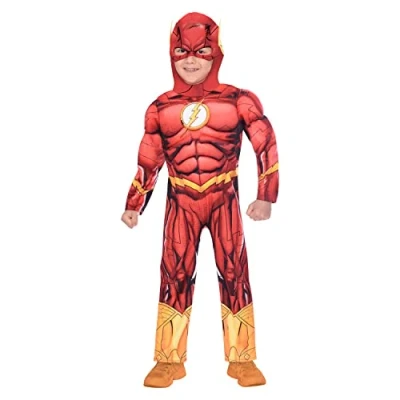 Afbeelding van AMSCAN Deluxe Flash kostuum voor kinderen 128 (6 8 jaar)