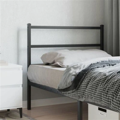 Image de vidaXL Tête de lit métal noir 107 cm