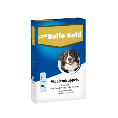 Afbeelding van Bolfo Gold Hond Vlooiendruppels 400: 2 PIPET 4.0 ML (29853)