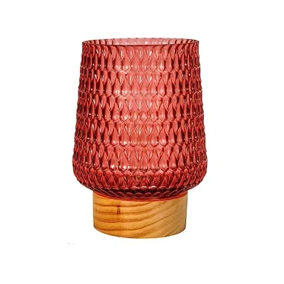 Afbeelding van Pauleen Rose Glamour E27 LED batterij houten voet