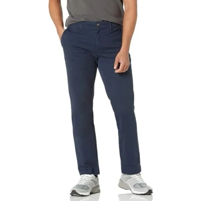 Image de Amazon Essentials Pantalon chino extensible décontracté pour homme, coupe ajustée, bleu marine, 83,8 x 71,1 cm (l L)