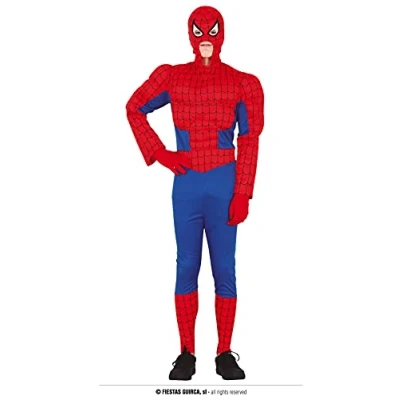 Afbeelding van Guirca Spiderman Kostuum De Wereldredder Kind Blauw, Rood Maat 176 Carnavalskleding Verkleedkleding