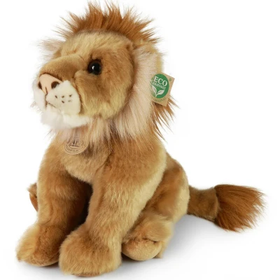 Afbeelding van Rappa ECO knuffel leeuw 30 cm realistische van recyclede PET flessen bruin/caramel