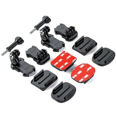 Afbeelding van Sametop Lijm bevestiging 3M sticker houder gespen schroeven accessoires compatibel met GoPro Hero 13 12 11 10 Max 9 8 7 6 5 sessie DJI Osmo actiecamera&#039;s (12 in 1)