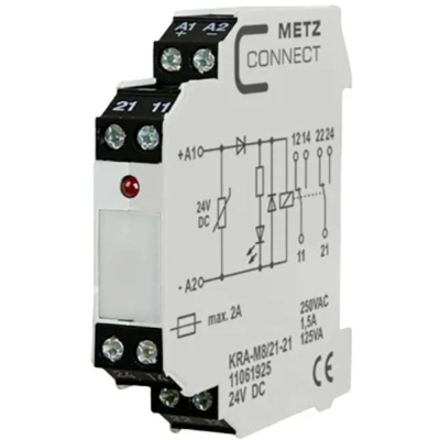 Afbeelding van Metz Connect 11061925 Koppelelement 24 V/DC (max) 2x wisselcontact 1 stuk(s)