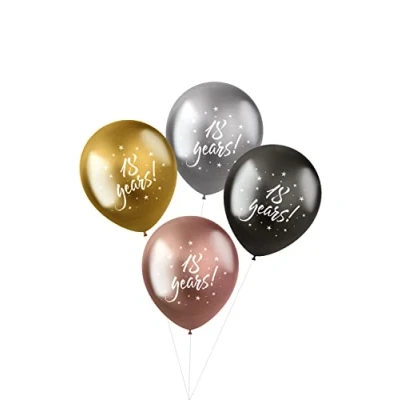 Afbeelding van Folat ballonnen Shimmer &#039;18 Years!&#039; Electrum 33 cm 4 stuks