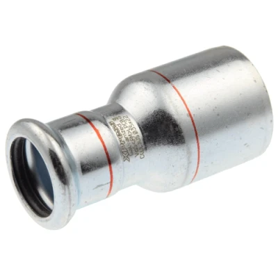 Afbeelding van VSH XPress staalverzinkte perskoppeling insteekverloop 15 x 28 pers